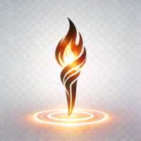 U8集团官方品牌标志 - 火炬与未来之路的象征